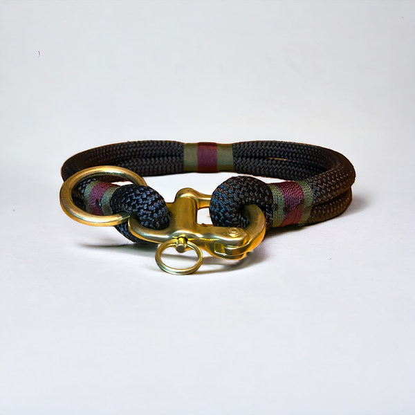 The Greenwich Yarn Dog Collar - Midnight