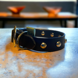 Luxury Leather Stud Collar - Small Breed (9.5”-12”)