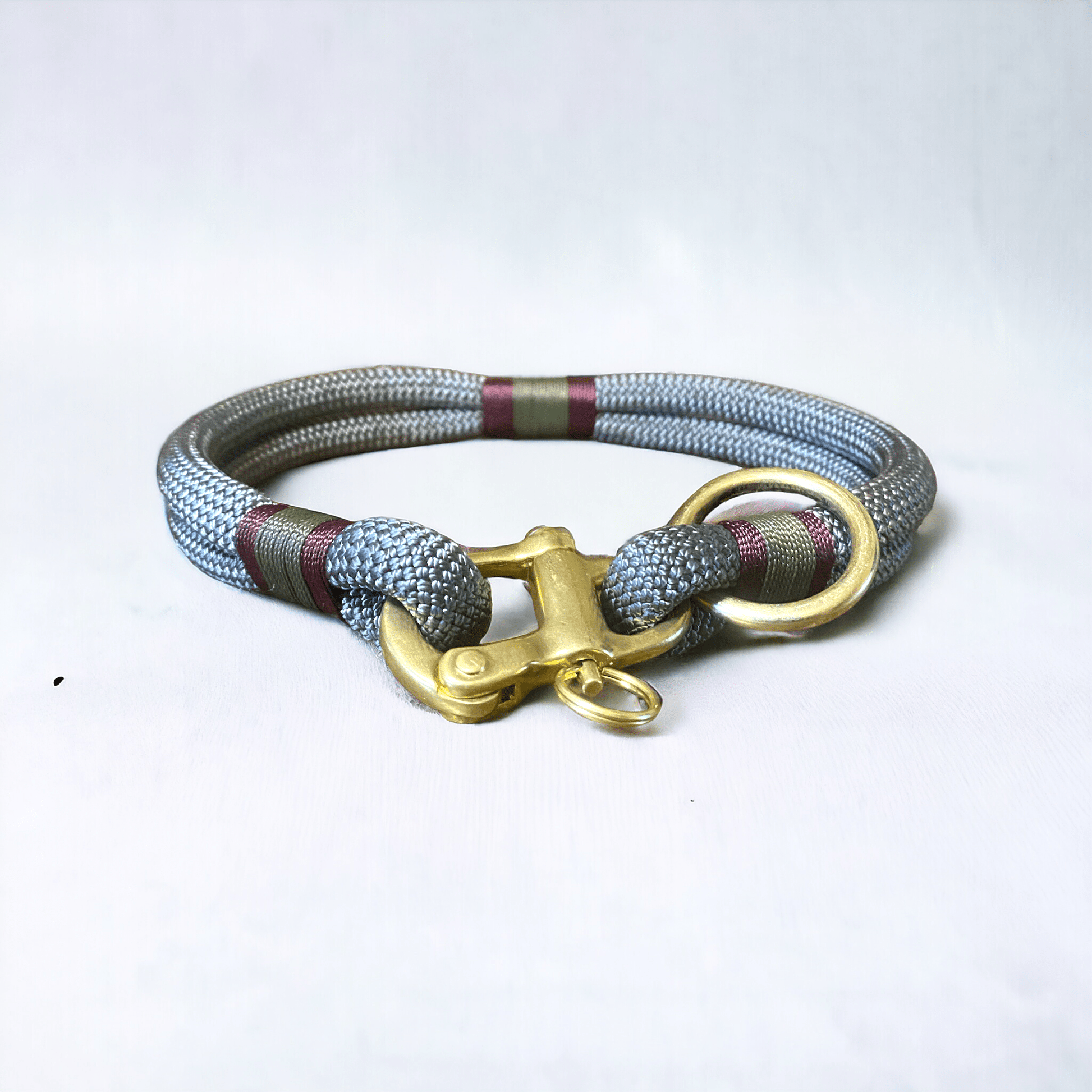Greenwich Yarn Dog Collar – Carbon Edition | Handmade - Green Dog