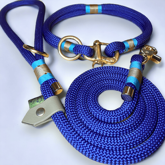 Greenwich Yarn Dog Collar – Marina Edition | Handmade - Green Dog