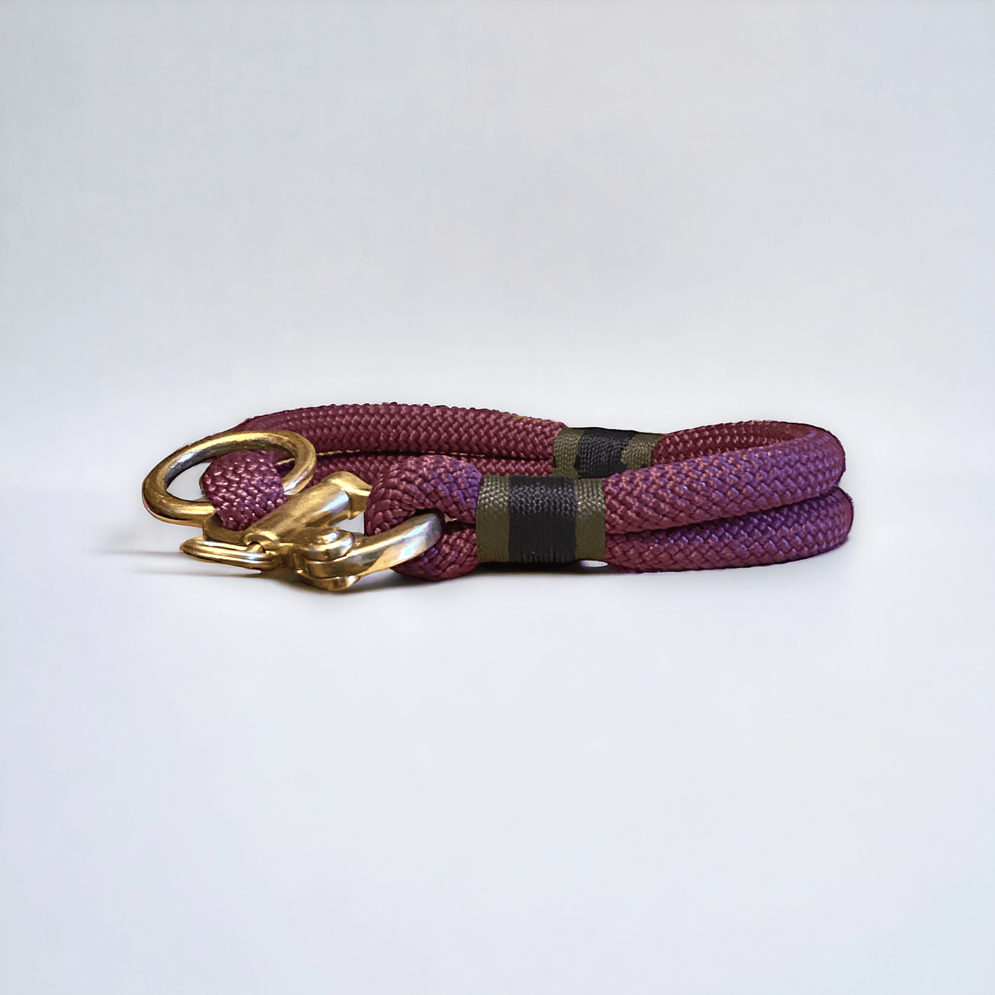 Greenwich Yarn Dog Collar – Bordeaux Edition | Handmade - Green Dog
